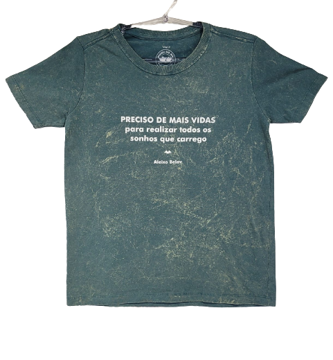 Camisa algodão marmorizada verde